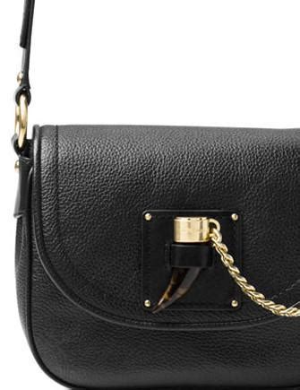 michael michael kors james medium saddle bag|Michael Kors quilted black bag.